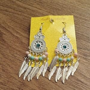 Silver and Turquoise Dangle Earrings